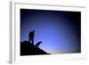 Man and Dog Backpacking Near Lake Tahoe, California-Justin Bailie-Framed Photographic Print