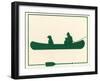 Man and Dog in Canoe-Crockett Collection-Framed Giclee Print