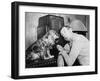 Man and Dog Listening to the Radio-null-Framed Photo