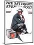"Man and Dog" or "Pals" Saturday Evening Post Cover, September 27,1924-Norman Rockwell-Mounted Giclee Print