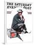 "Man and Dog" or "Pals" Saturday Evening Post Cover, September 27,1924-Norman Rockwell-Framed Giclee Print