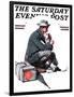 "Man and Dog" or "Pals" Saturday Evening Post Cover, September 27,1924-Norman Rockwell-Framed Giclee Print