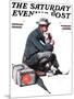 "Man and Dog" or "Pals" Saturday Evening Post Cover, September 27,1924-Norman Rockwell-Mounted Giclee Print