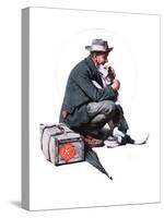 "Man and Dog" or "Pals", September 27,1924-Norman Rockwell-Stretched Canvas