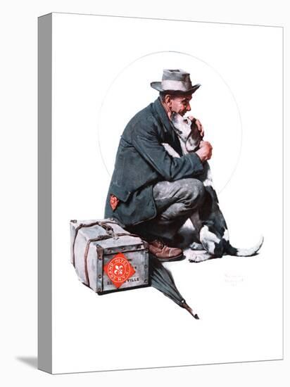 "Man and Dog" or "Pals", September 27,1924-Norman Rockwell-Stretched Canvas