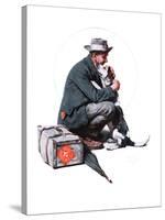 "Man and Dog" or "Pals", September 27,1924-Norman Rockwell-Stretched Canvas