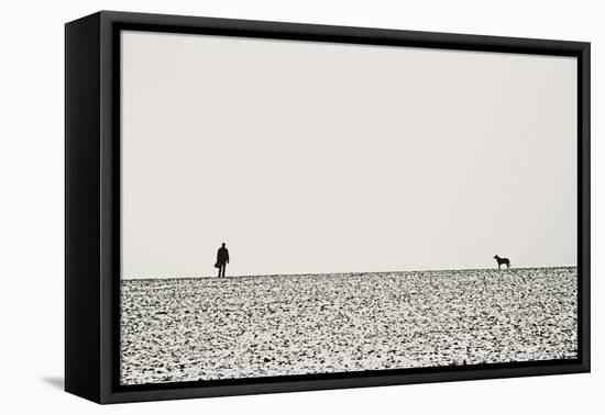 Man and Dog-Torsten Richter-Framed Stretched Canvas