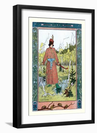 Man and Frog-Ivan Bilibin-Framed Art Print