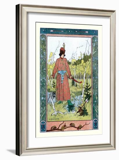 Man and Frog-Ivan Bilibin-Framed Art Print