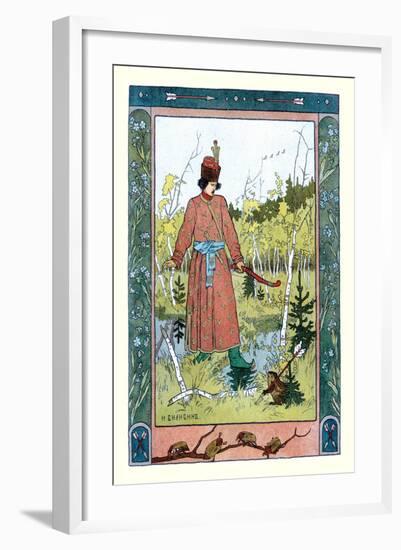 Man and Frog-Ivan Bilibin-Framed Art Print