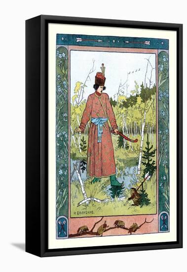 Man and Frog-Ivan Bilibin-Framed Stretched Canvas