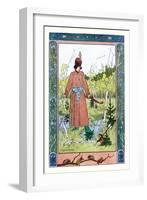 Man and Frog-Ivan Bilibin-Framed Art Print