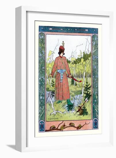 Man and Frog-Ivan Bilibin-Framed Art Print