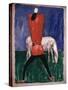 Man and Horse, 1933 (Oil on Canvas)-Kazimir Severinovich Malevich-Stretched Canvas