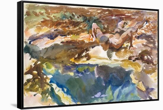 Man and Pool, Florida, 1917-John Singer Sargent-Framed Stretched Canvas
