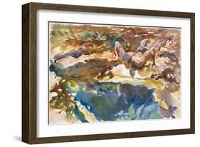 Man and Pool, Florida, 1917-John Singer Sargent-Framed Giclee Print