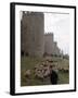 Man and sheep Surrounding Avila, Rebuilt by Alfonso VI in 1090 Ad, 9 Gate Entrance to the City-Eliot Elisofon-Framed Photographic Print