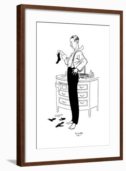 Man and Socks 1927-Arthur Watts-Framed Giclee Print