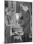 Man and Teenage Girl with Trophy-null-Mounted Photo