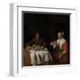 Man and Woman at a Meal-Gabriel Metsu-Framed Art Print