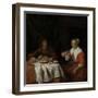 Man and Woman at a Meal-Gabriel Metsu-Framed Art Print