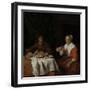 Man and Woman at a Meal-Gabriel Metsu-Framed Art Print