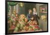 Man and Woman Before a Table Laid with Fruits and Vegetables-Georg Flegel-Framed Giclee Print