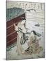 Man and Woman by a Hedge-Suzuki Harunobu-Mounted Giclee Print