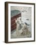 Man and Woman by a Hedge-Suzuki Harunobu-Framed Giclee Print