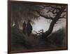 Man and Woman Contemplating the Moon-Caspar David Friedrich-Framed Giclee Print