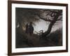 Man and Woman Contemplating the Moon-Caspar David Friedrich-Framed Giclee Print