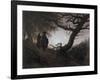 Man and Woman Contemplating the Moon-Caspar David Friedrich-Framed Giclee Print