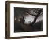 Man and Woman Contemplating the Moon-Caspar David Friedrich-Framed Giclee Print