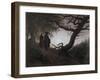 Man and Woman Contemplating the Moon-Caspar David Friedrich-Framed Giclee Print