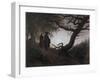 Man and Woman Contemplating the Moon-Caspar David Friedrich-Framed Giclee Print