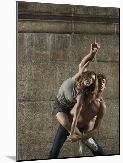 Man and Woman Dancing Together-Patrik Giardino-Mounted Photographic Print