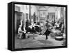 Man and Woman Doing the Jitterbug for People at a Party-null-Framed Stretched Canvas