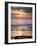 Man and Woman in Silhouette Looking Out Over North Sea at Sunsrise From Alnmouth Beach, England-Lee Frost-Framed Photographic Print