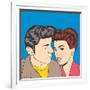 Man and Woman Love Couple in Pop Art Comic Style-Eva Andreea-Framed Art Print