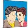 Man and Woman Love Couple in Pop Art Comic Style-Eva Andreea-Mounted Art Print
