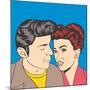 Man and Woman Love Couple in Pop Art Comic Style-Eva Andreea-Mounted Art Print