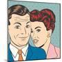 Man and Woman Love Couple in Pop Art Comic Style-Eva Andreea-Mounted Art Print