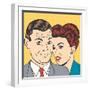 Man and Woman Love Couple in Pop Art Comic Style-Eva Andreea-Framed Art Print