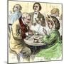 Man and Woman Playing Dominoes in a Cafe, 1800s-null-Mounted Premium Giclee Print