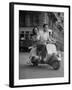 Man and Woman Riding a Vespa Scooter-Dmitri Kessel-Framed Photographic Print