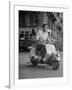 Man and Woman Riding a Vespa Scooter-Dmitri Kessel-Framed Photographic Print