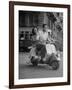 Man and Woman Riding a Vespa Scooter-Dmitri Kessel-Framed Photographic Print