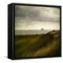 Man and Woman Walking Along a Path by the Sea with Tall Ships-Luis Beltran-Framed Stretched Canvas