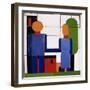 Man and Woman with Intersecting Arms-Franz Wilhelm Seiwert-Framed Giclee Print