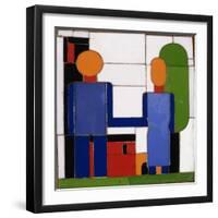 Man and Woman with Intersecting Arms-Franz Wilhelm Seiwert-Framed Giclee Print